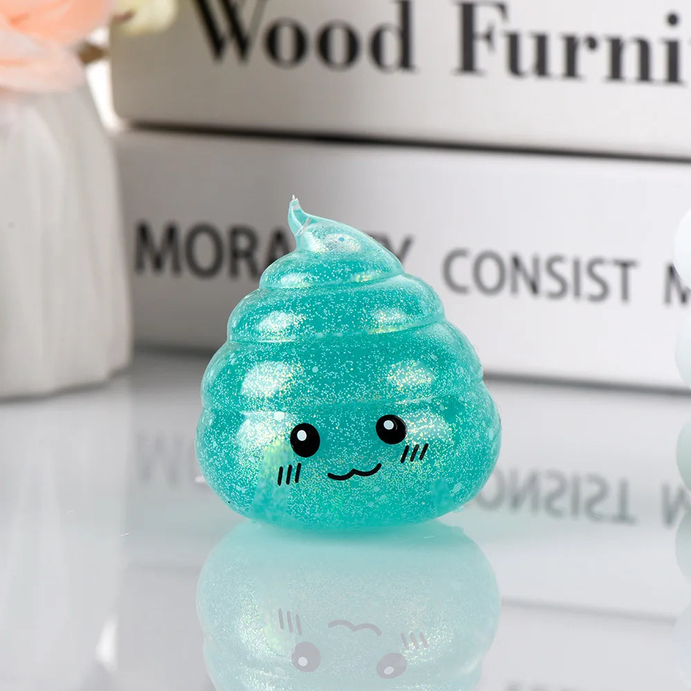 Squishy Poo Stress Ball | Novelty Glitter Fidget Toy for Stress Relief